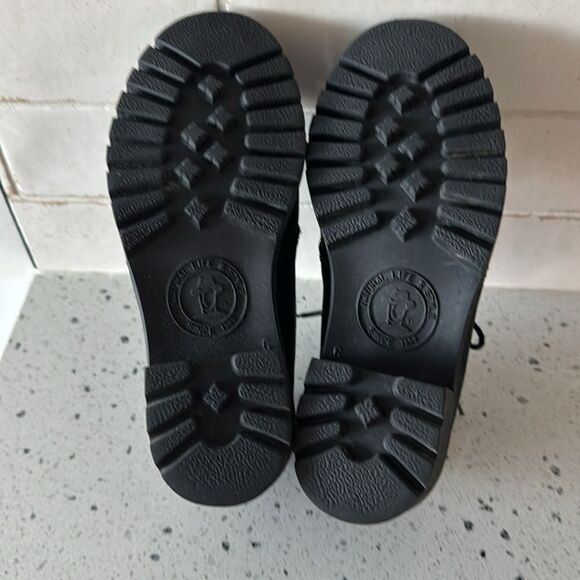 Havana Joe Black Oiled Leather Chukka Ankle Boots Women’s Block Heel Size EU 37 - Picture 8 of 12